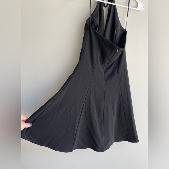 Amanda Uprichard halter black mini fit and flare dress revolve - Picture 3 of 11